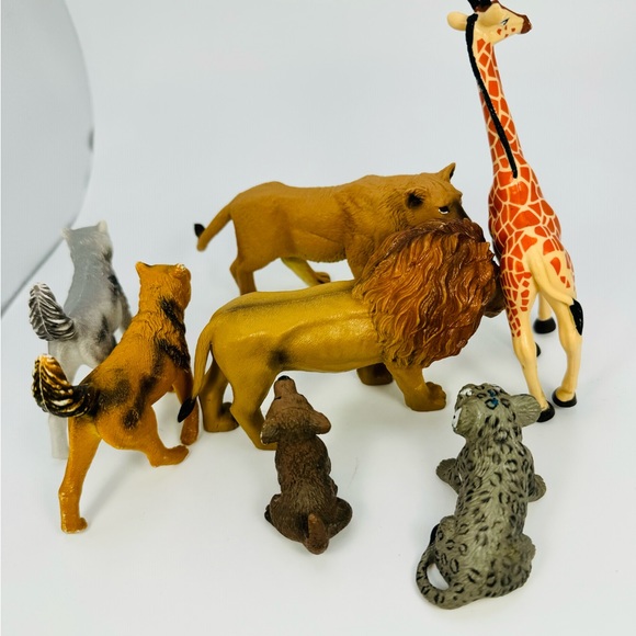 Wild Animal Toy Figure Lot Jungle Safari LTD Tarra By Battat 7 Piece Bundle - Picture 2 of 9